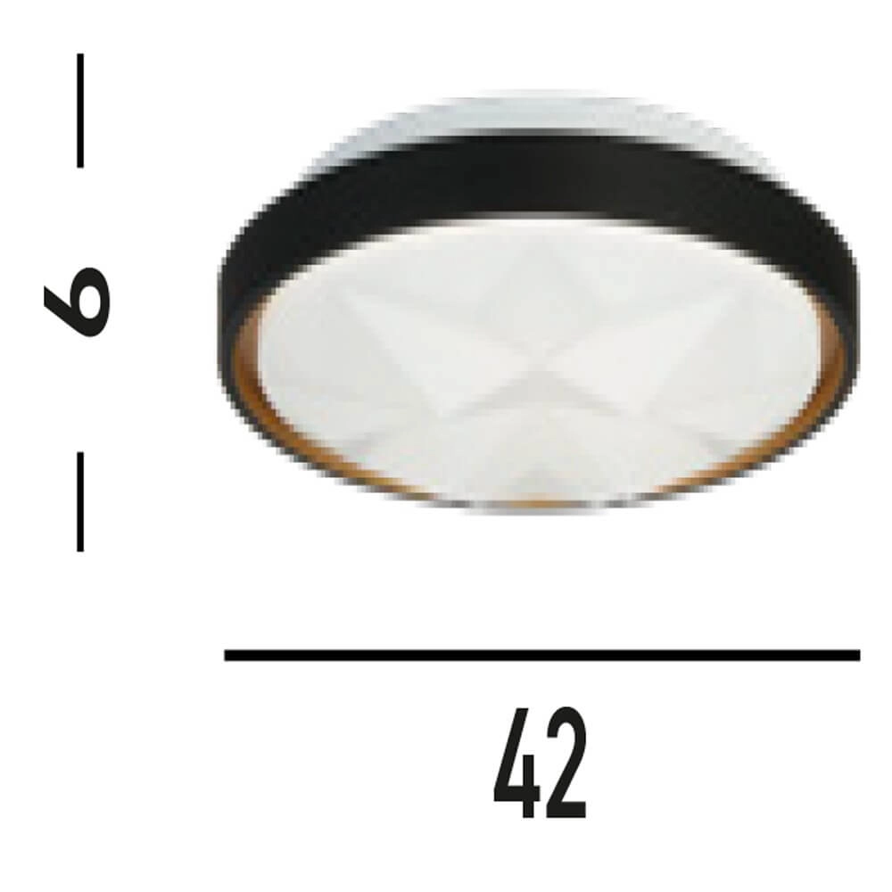 Ceiling light Satellite Black with star effect Searchlight 5053423273228