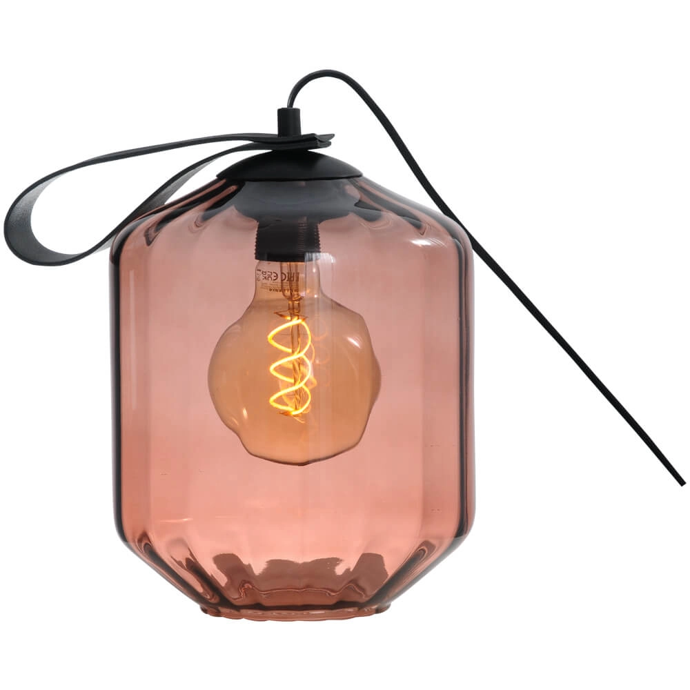 Table lamp Porto Carry with Jagger red glass