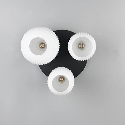 Trendy ceiling lamp Diva with white glass Trio 4017807614541