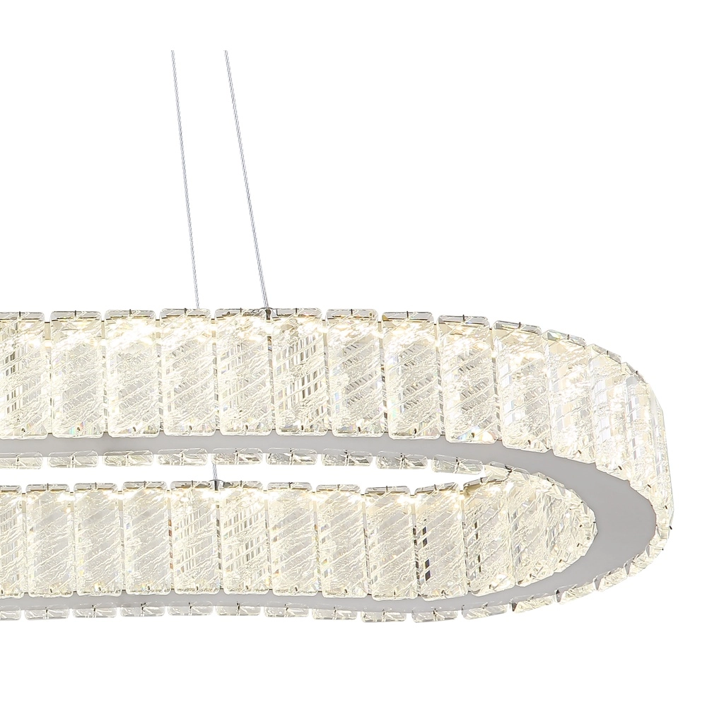 Oval pendant lamp Mucky chrome Globo 9007371445998