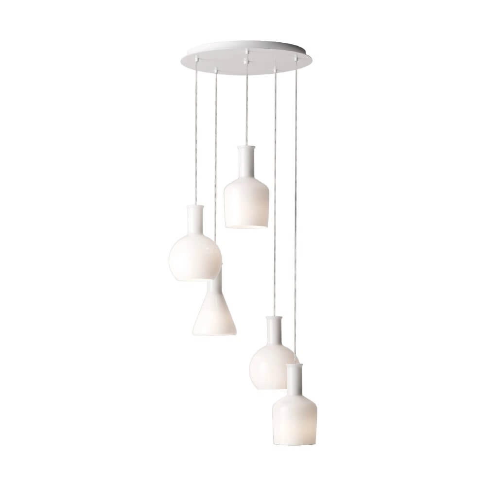 White hanging lamp Pascoa 5-light