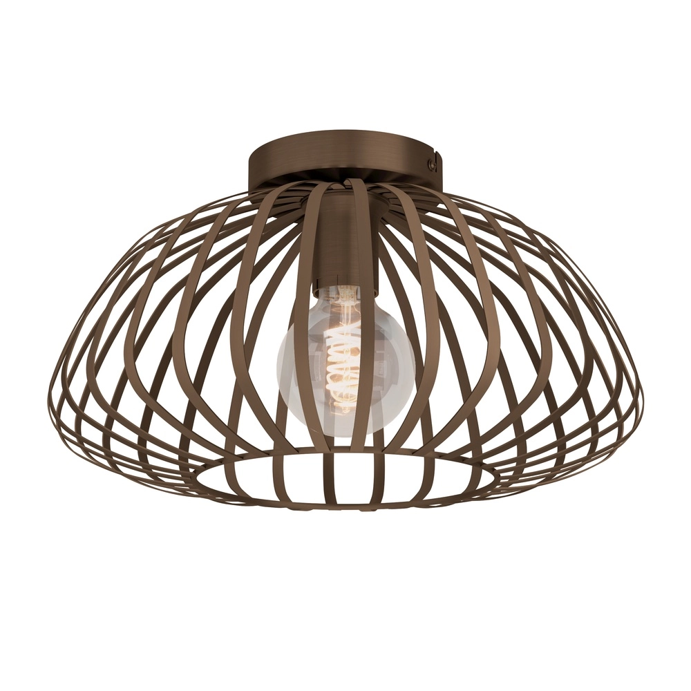 Bronze ceiling lamp Espinal Ø 38,5cm - 1x E27