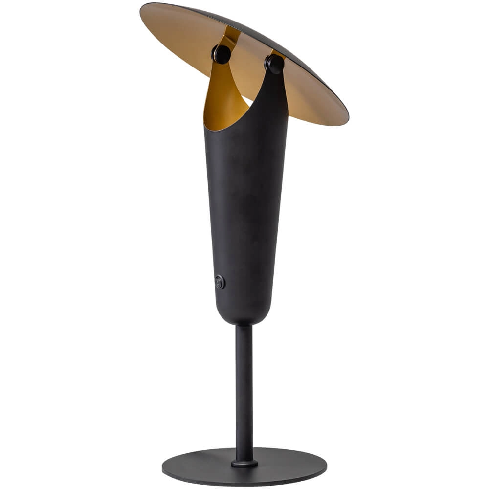 Modern table lamp The Britt black with gold