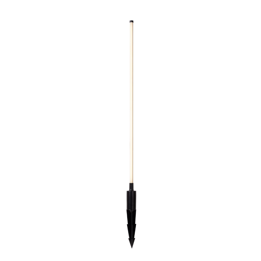 Sleek garden lamp Lornex IP54 black 98cm