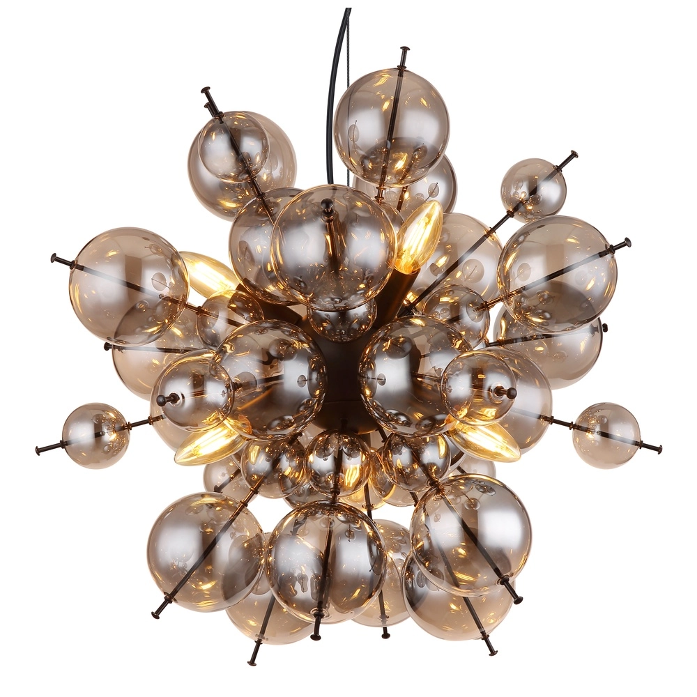 Unique pendant lamp Udo smoke glass Ø 55cm Globo 9007371452637