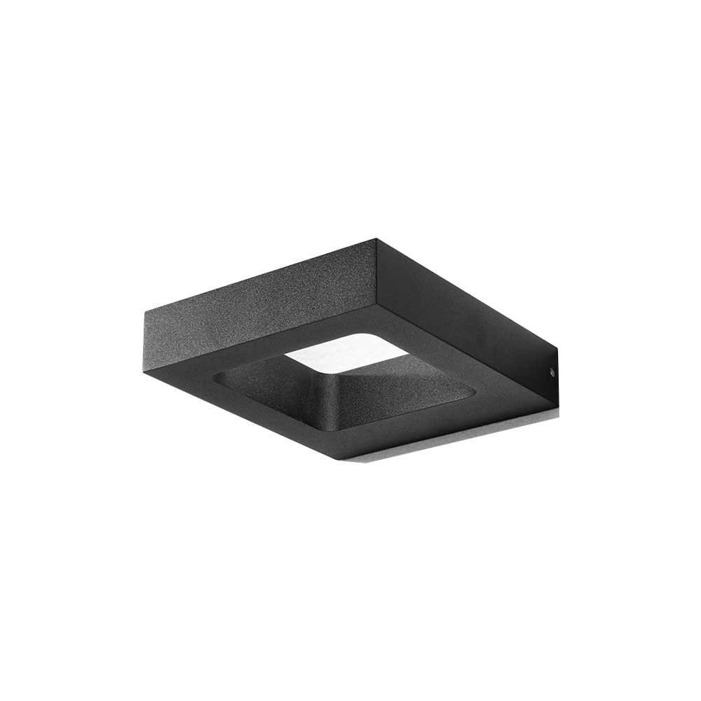 LED facade spotlight Carre 13cm - black Artdelight 8719831733385
