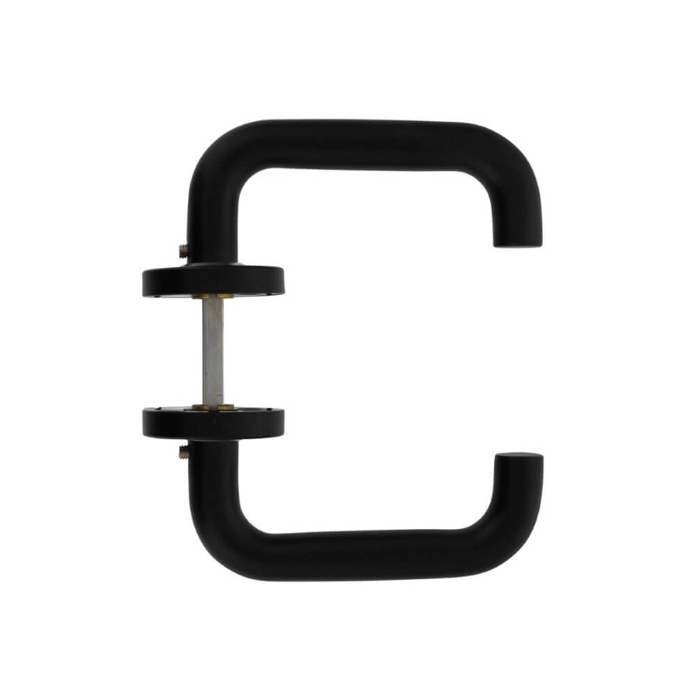 Door handle Bern on rosette black Intersteel 8714186400531