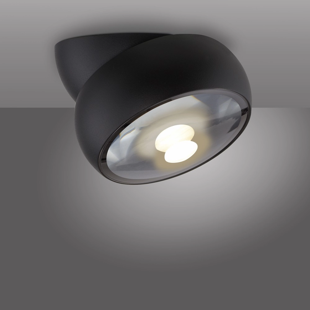 Black surface-mounted spotlight Pure Move Ø 11cm - Led Paul Neuhaus 4012248395745