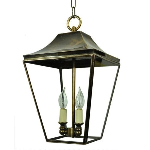 Country Pendant Lamp Knightbridge 2-lights 48cm - antique copper (ant)