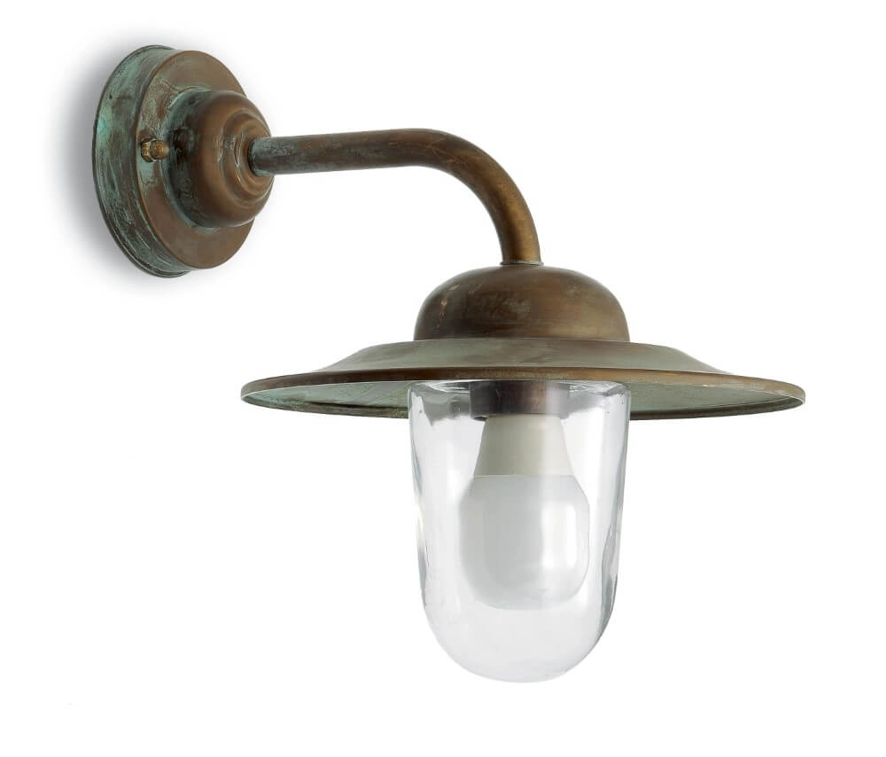 Sleek outdoor lamp Casale aged brass