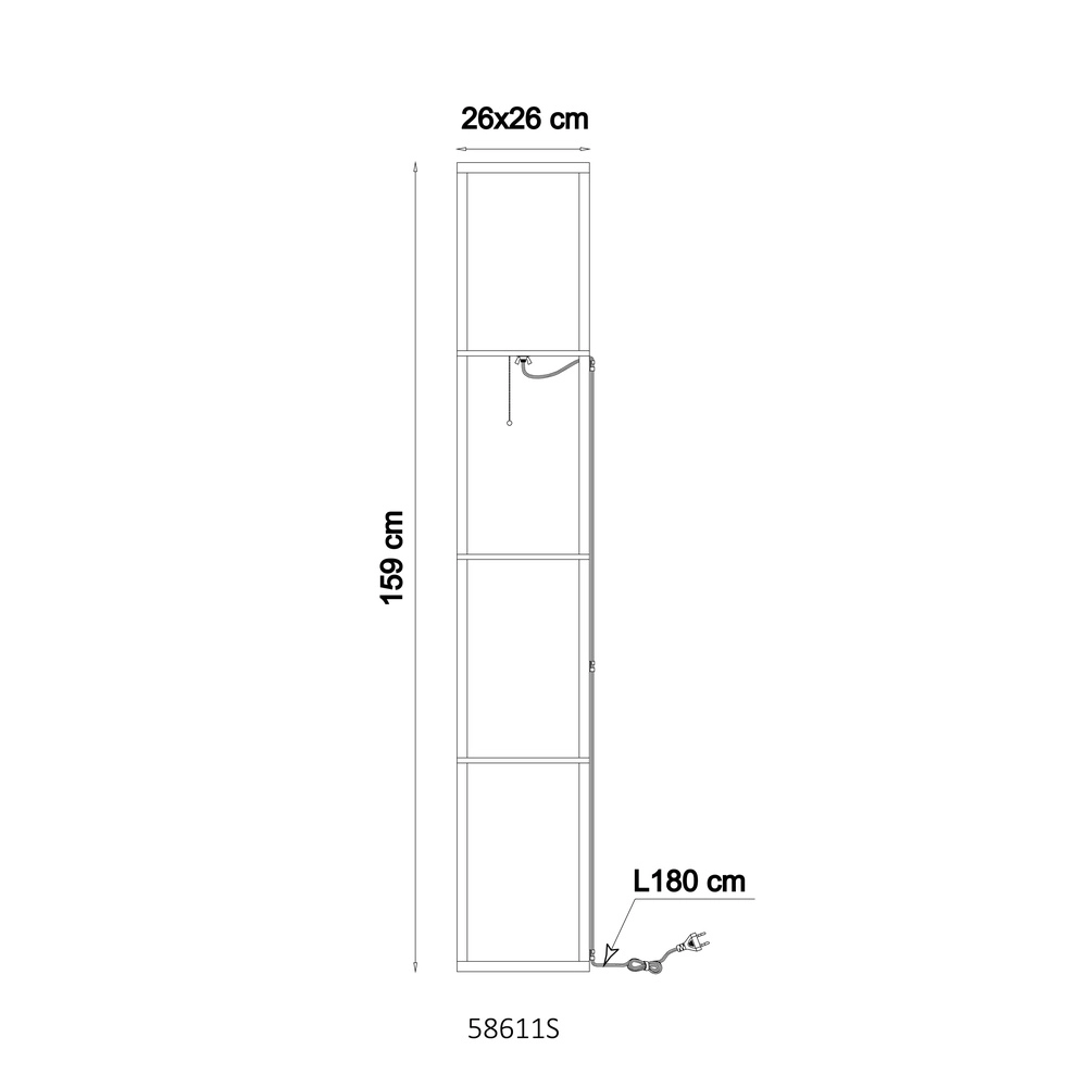 Floor lamp Tabitha Black Globo 9007371575411