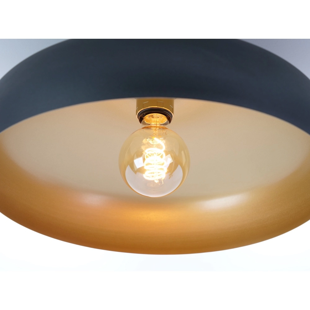 Black ceiling lamp Mogano Ø 40cm - 1x E27 Eglo 9002759318499
