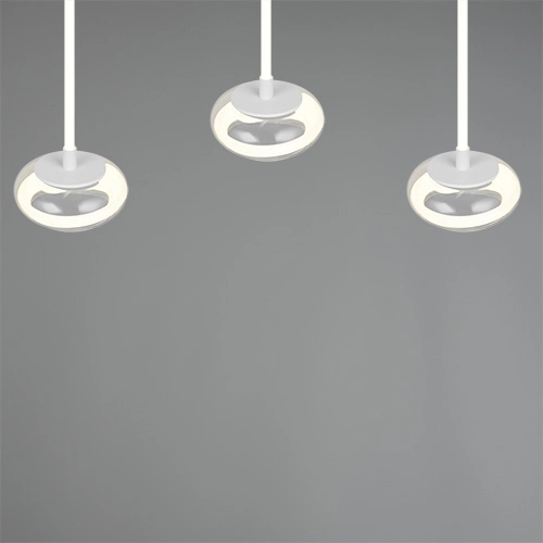 3-light design pendant lamp Tarsia white Trio 4017807683363