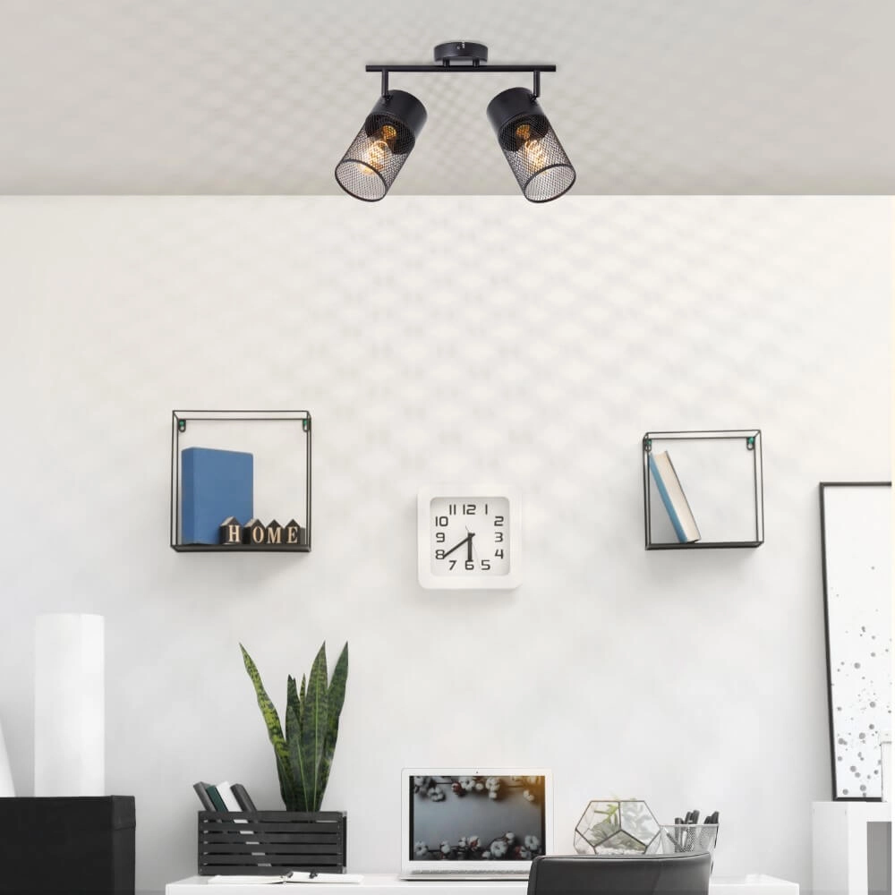 Black ceiling lamp Kamolo 2x E27 Brilliant 4004353409400