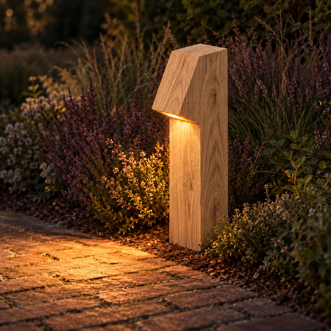 Wooden path lighting Peri 100 Oak - 10x10x50 - 2200K