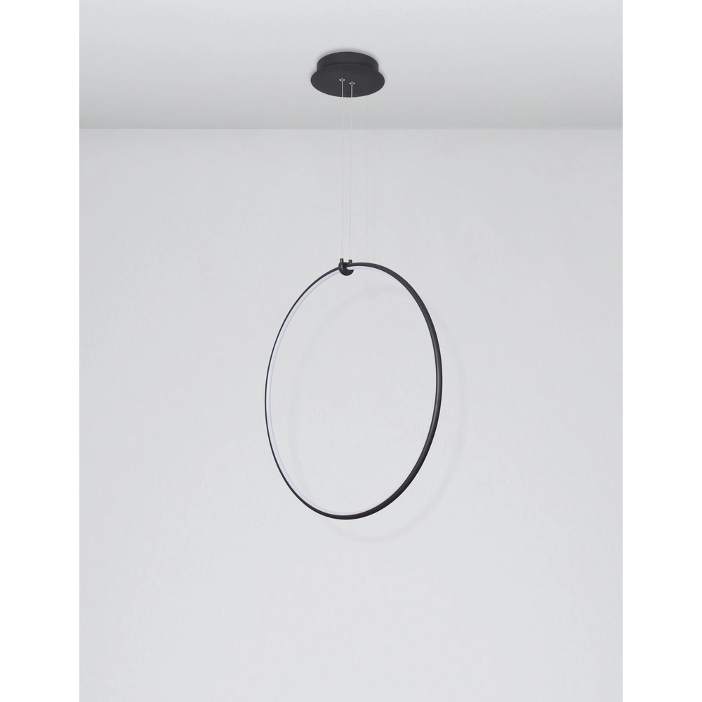 Pendant lamp Ring black Ø 68cm Lyora 5212017429315