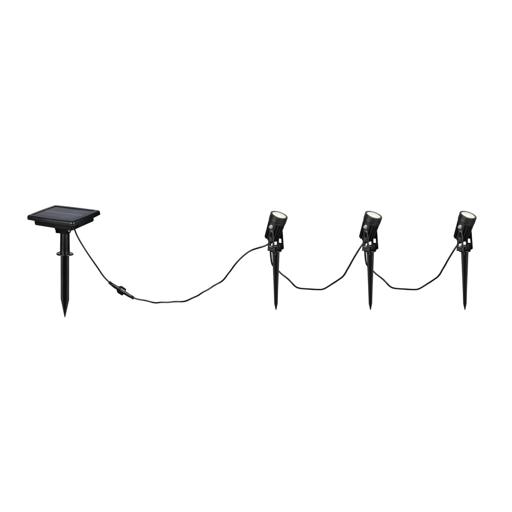 Set of 3 garden spikes Obidos with solar panel Trio 4017807647976