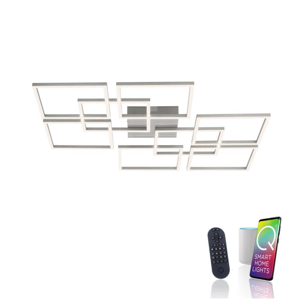 Modern ceiling lamp Q-Inigo square Paul Neuhaus 4012248358108