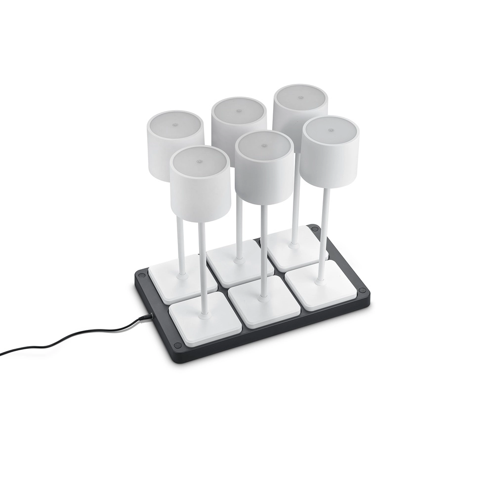 Set of 6 table lamps Fernandez white Trio 4017807601671