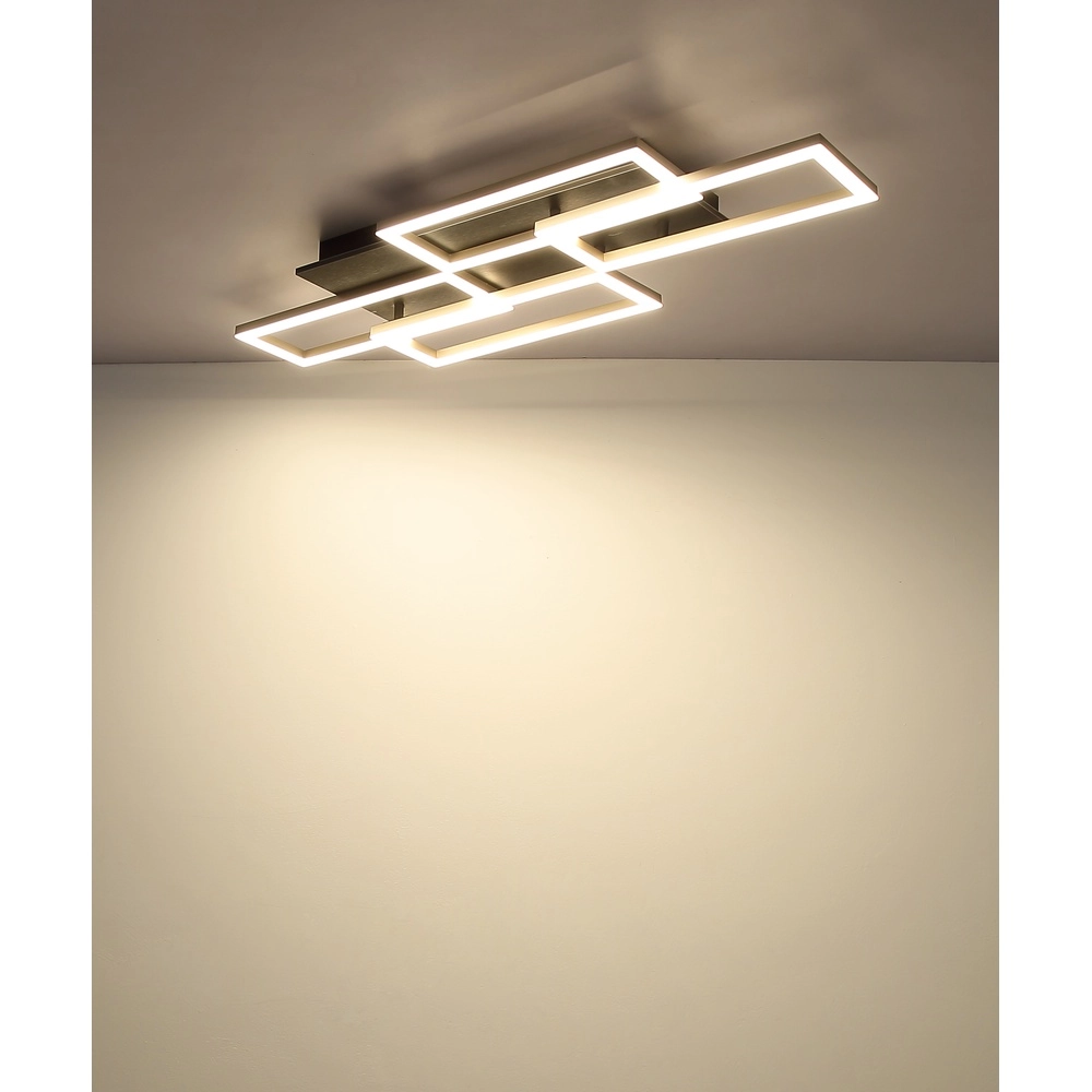 Design ceiling lamp Jeffry black with sand brown Globo 9007371522835