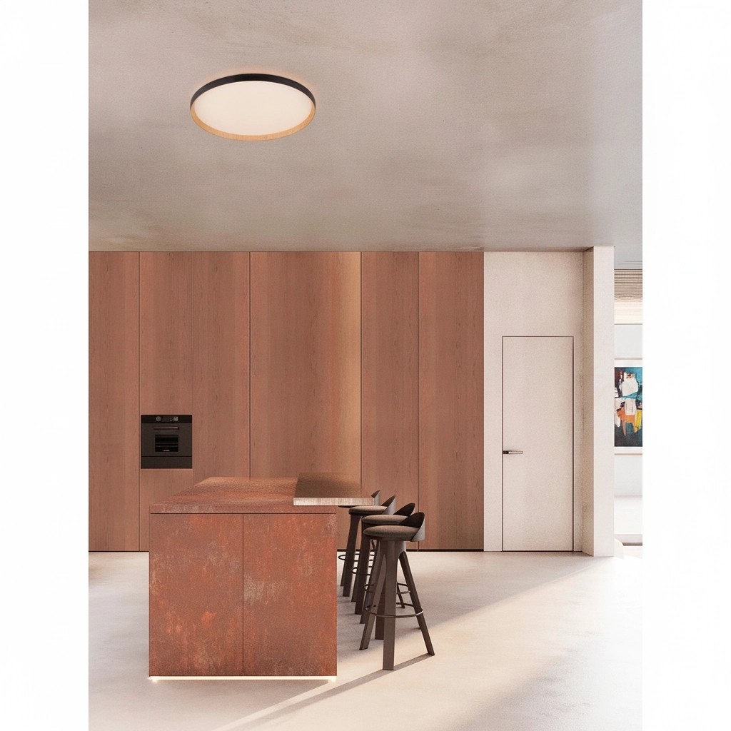 Ceiling light Vomos black Ø 60cm