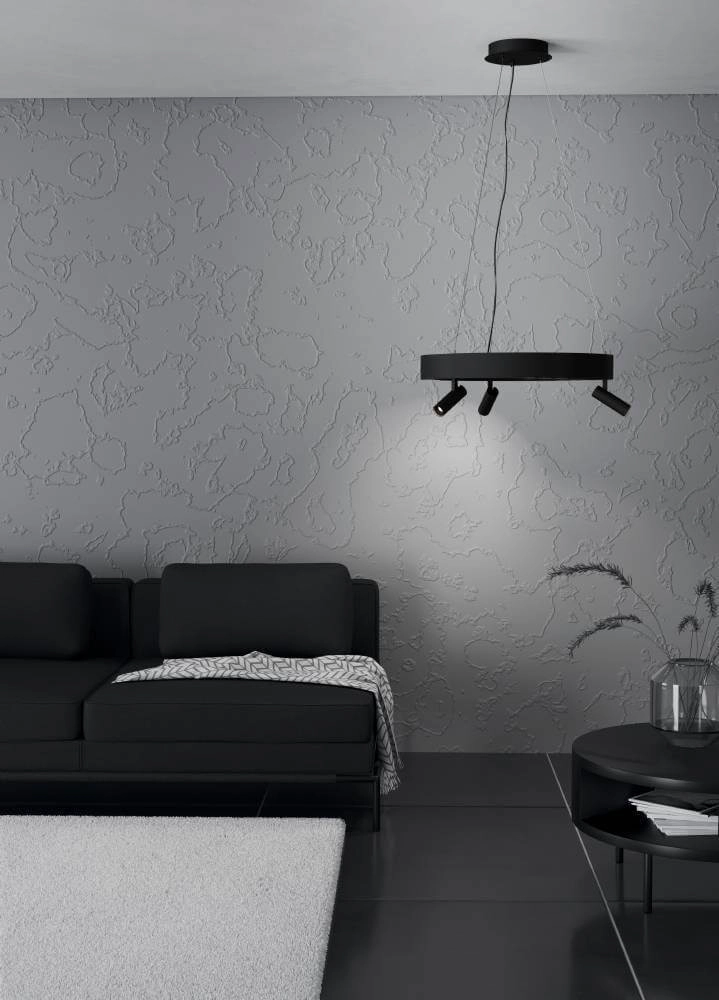 Black LED hanging lamp Bruscoli Ø 60cm Stars of Light 9008606221172