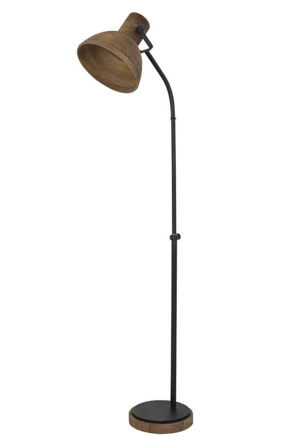 Country Reading Lamp Imbert wood with black Light & Living 8717807293260