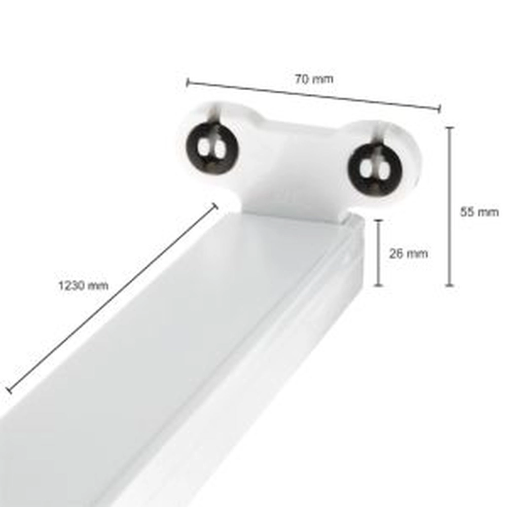 Front mounting bar LED Tube 2 x 120cm without fluorescent Lyora 8720143847776