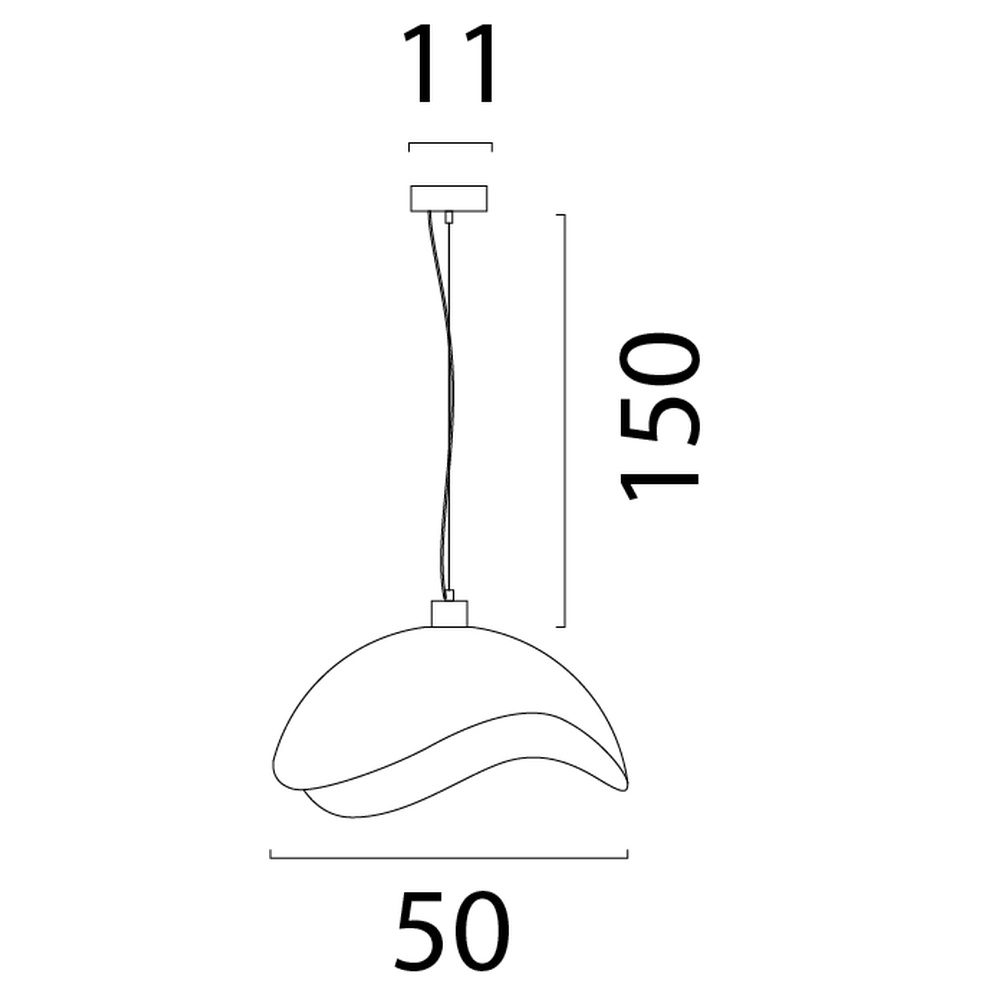 Design pendant lamp Volta Ø50cm - wavy - sand Masterlight 8718121390130