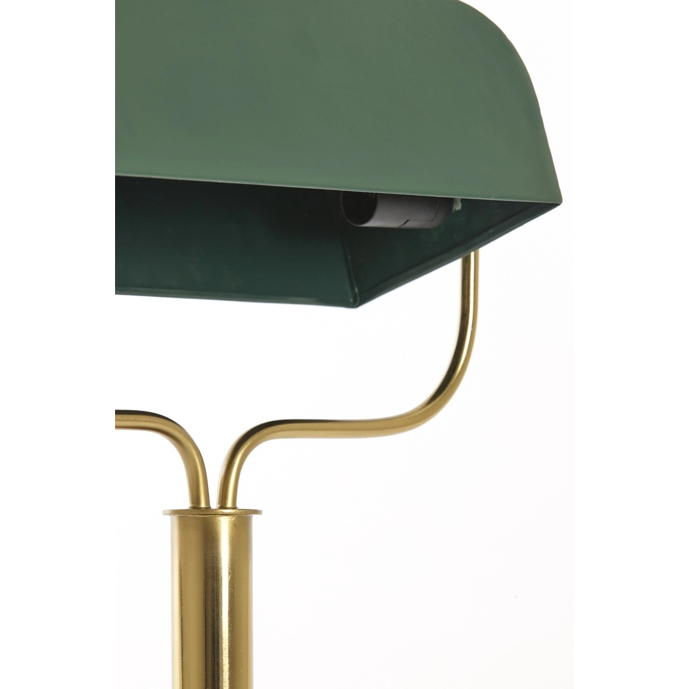 Banker's lamp Ayer dark green with gold Light & Living 8717807742867