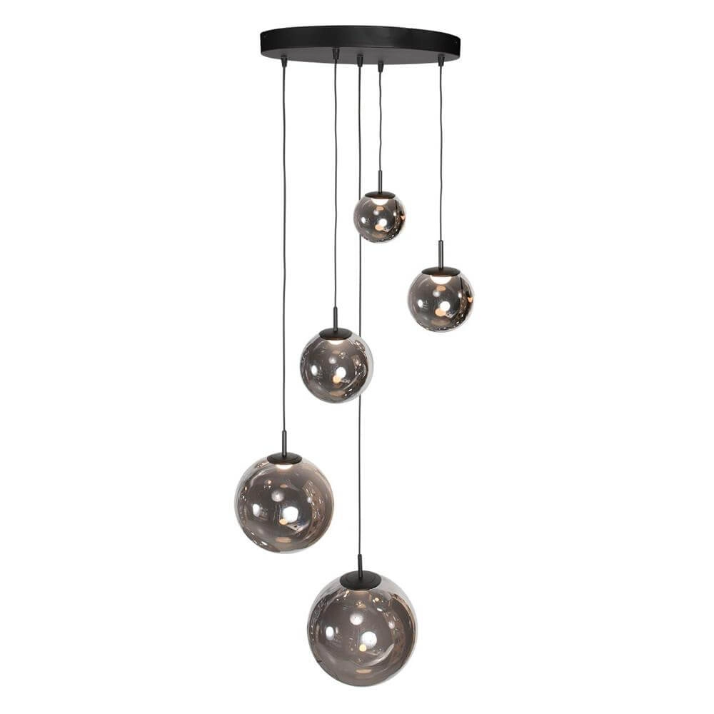 Vide pendant lamp Bollique black 5-lights Steinhauer 8712746177947