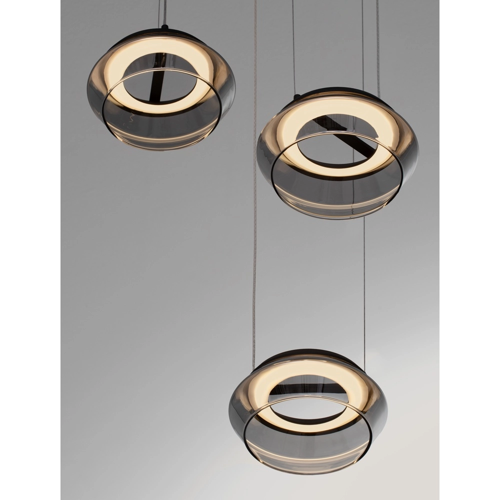 Sleek pendant lamp Jailyn 3-light