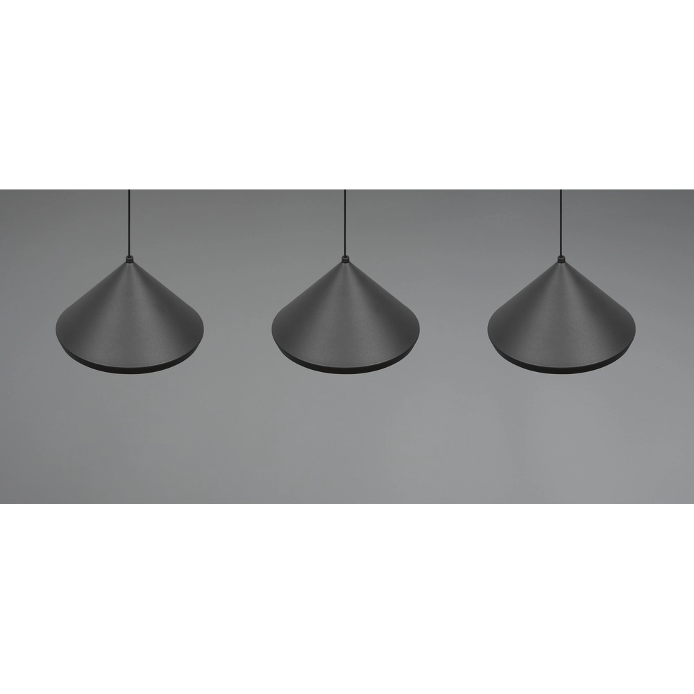 3-light pendant lamp Laguna black Trio 4017807667646