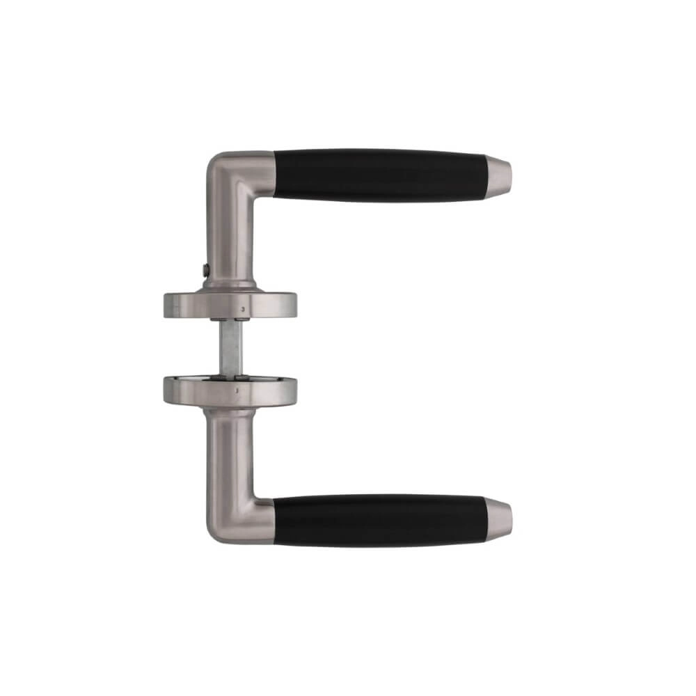 Modern door handle Combi Sprung stainless steel Intersteel 8714186061114