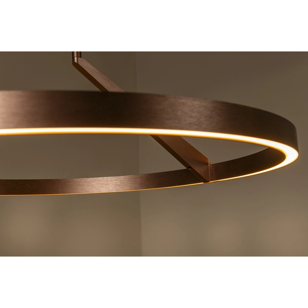 Sleek LED pendant light Applause copper red - Ø 60cm Premium by Lucide 5411212221834