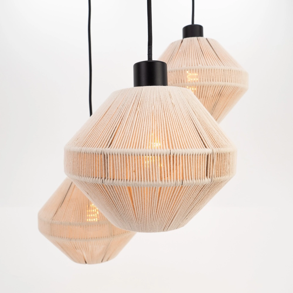 Rope Pendant Light Midsumer 3x Ø 22cm Eglo 9002759440015
