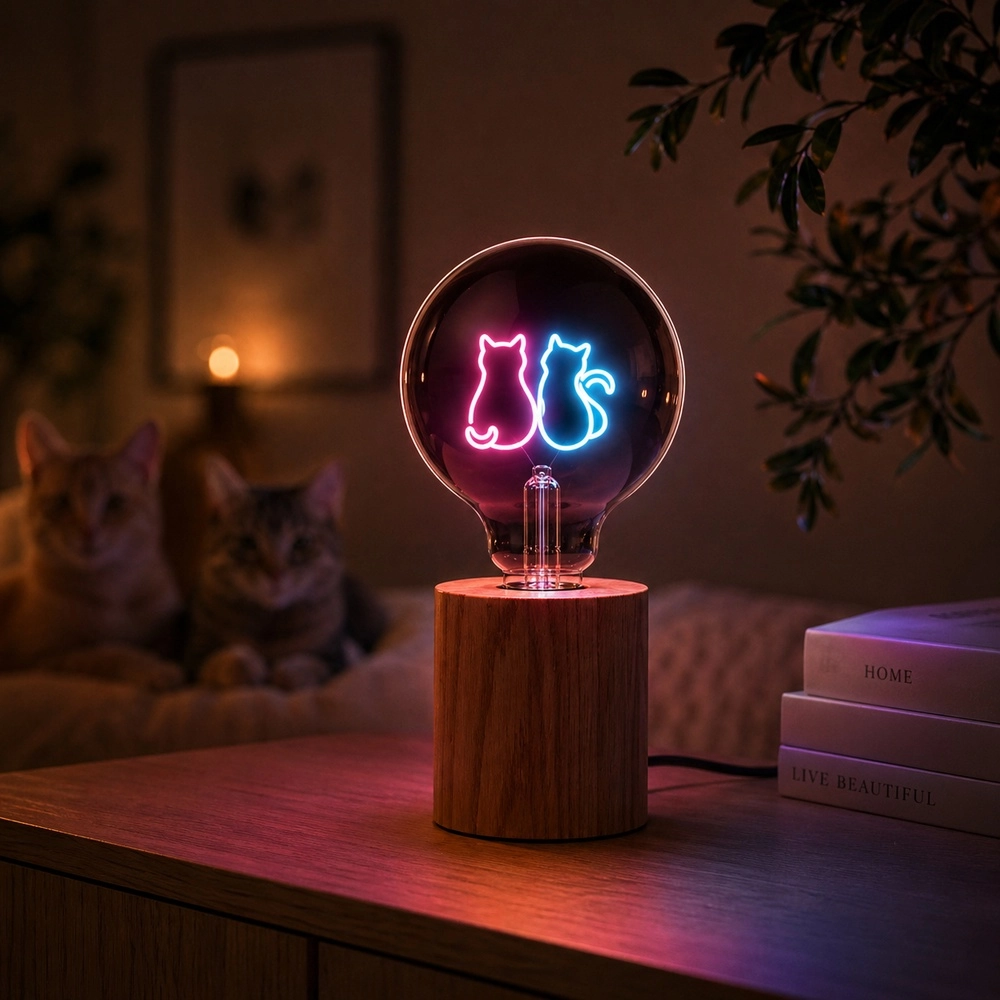 E27 light source Lumopop Cats - Pink Blue Brilliant 4004353477676