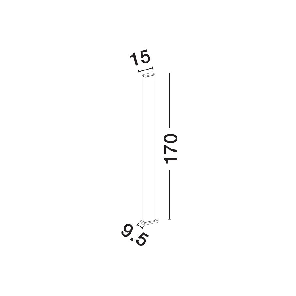 Sleek garden lamp Sasso 170cm Lyora 5212017454027