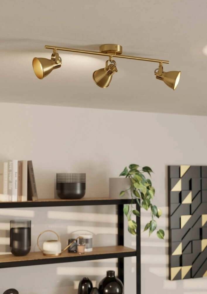 Brass ceiling spot Seras 3x GU10 Eglo 9008606235667