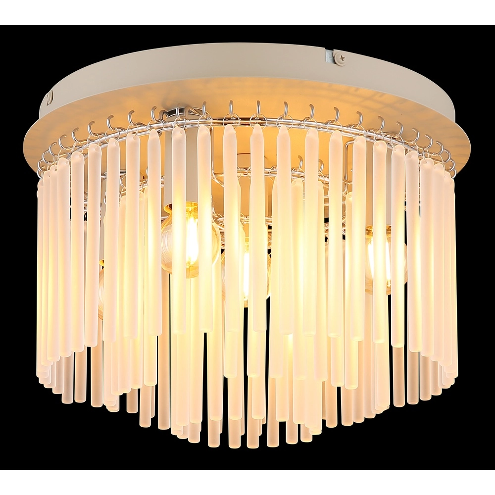 Ceiling lamp Gorley sand brown with glass Ø 32cm Globo 9007371575718