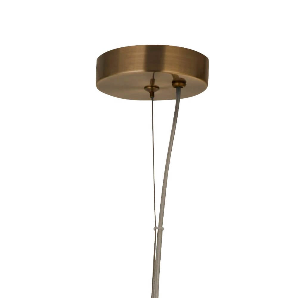 Glass pendant lamp Balls Ø 25cm brass with amber glass Searchlight 5053423096650