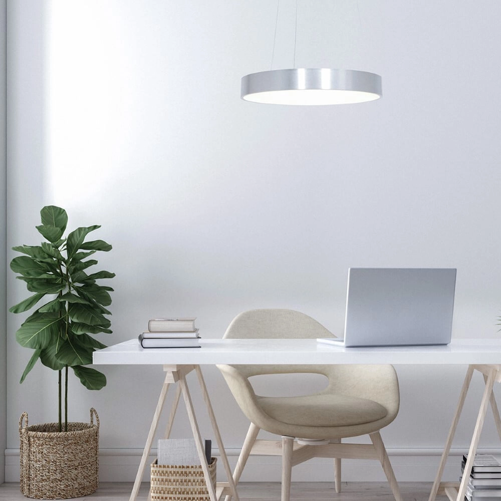 LED hanging lamp Ringlede Ø 48cm metal gray Steinhauer 8712746135213
