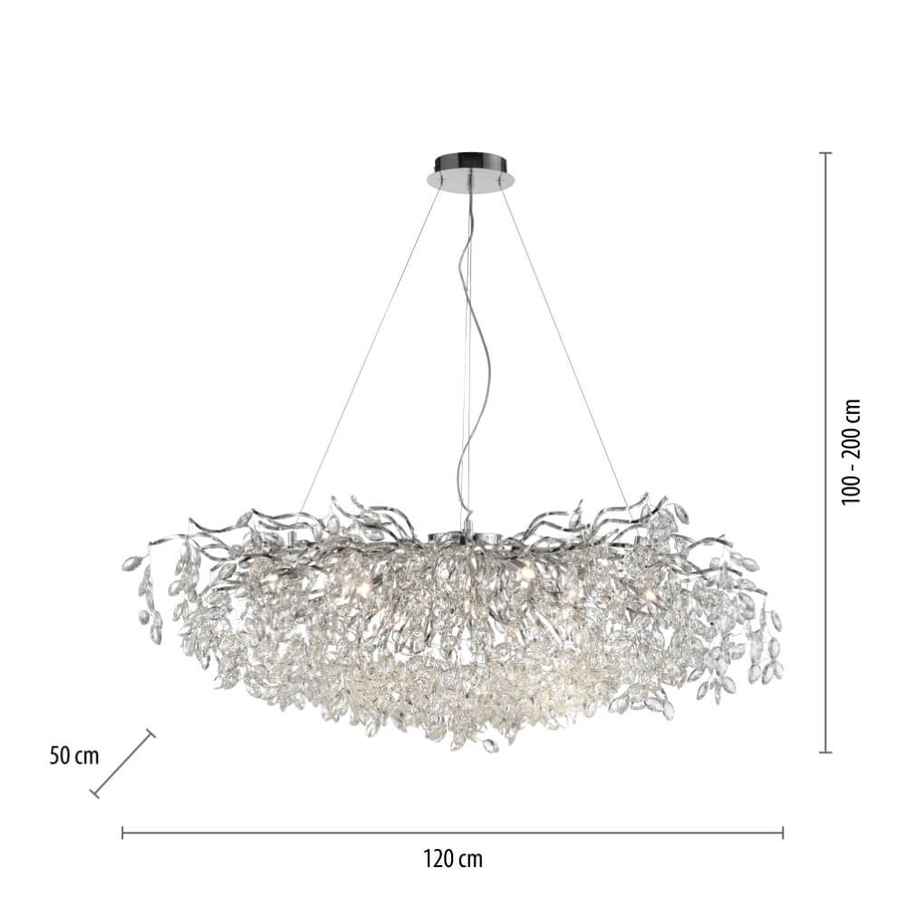Chandelier Ricicle 120cm chrome Paul Neuhaus 4012248382080