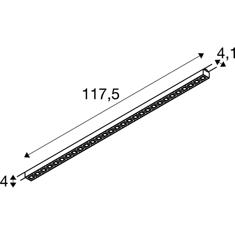 Rail fixture 117.5cm Sight Evo 3-phase black 3000K SLV 4024163318747