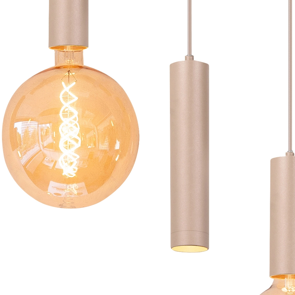 Design pendant lamp Locarno 7-light sand brown Highlight 8718379051265