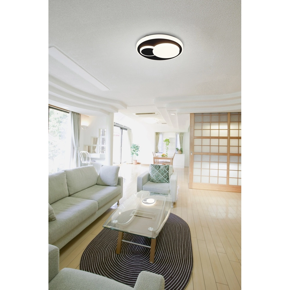 Modern ceiling lamp Lepreso black round Eglo 9002759756659