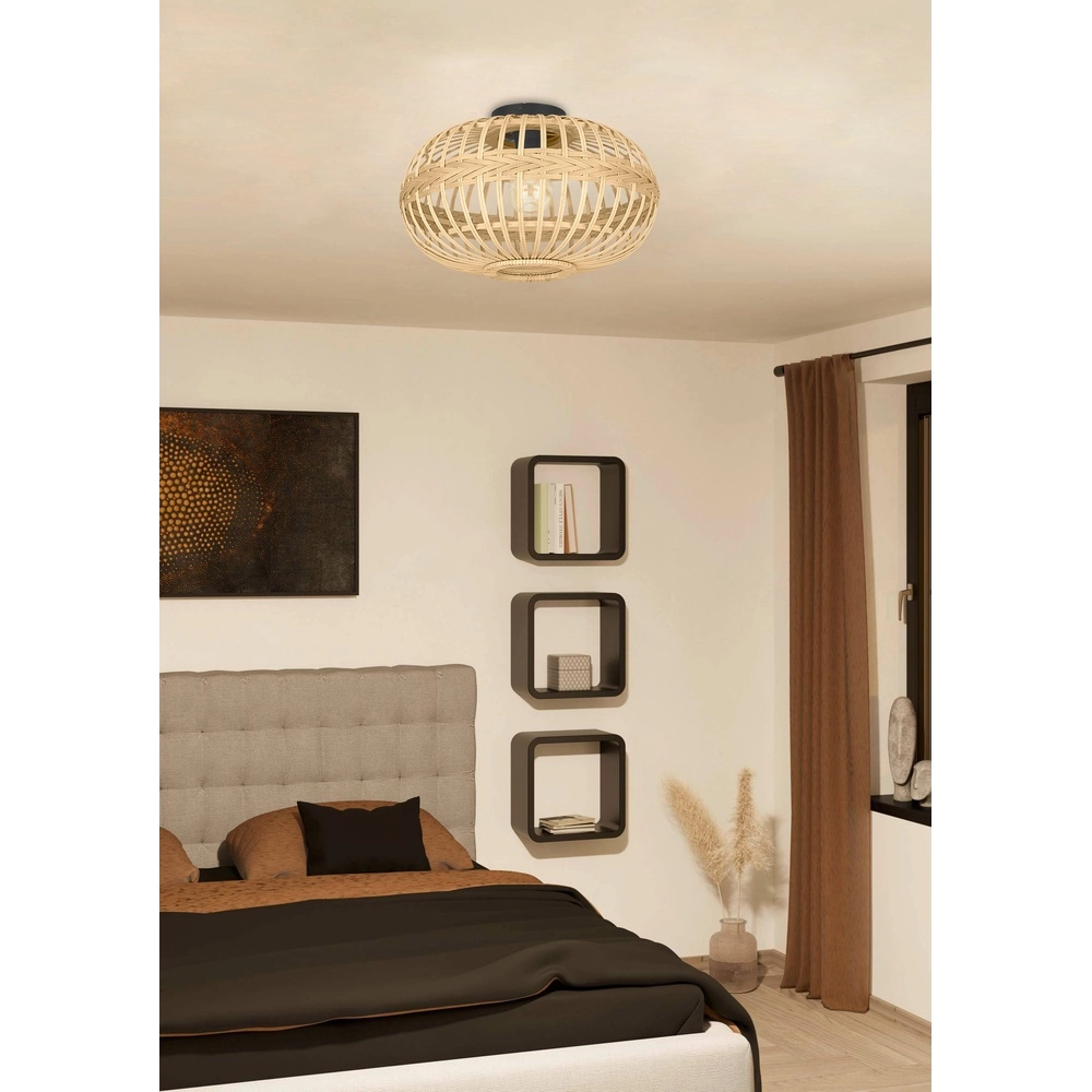 Rattan ceiling lamp Towcester Ø 26cm - 1x E27 Eglo 9002759439248