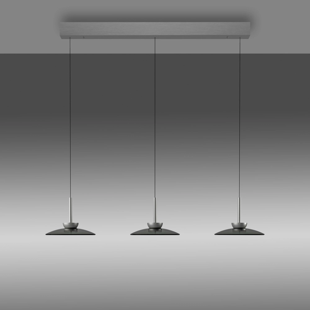 3L dining table pendant lamp Pure Moon Platinum-plated with smoke glass Paul Neuhaus 4012248386309