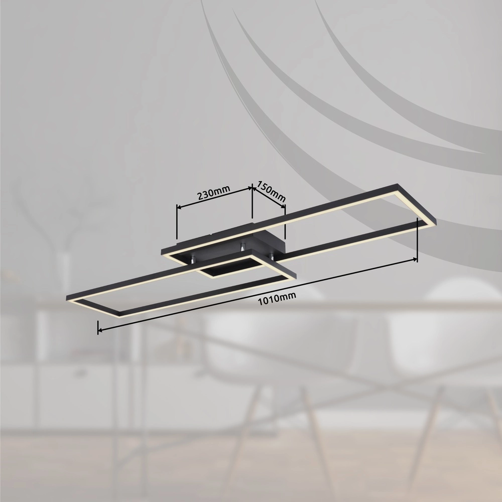 Black ceiling lamp Tatjana Design Globo 9007371418350