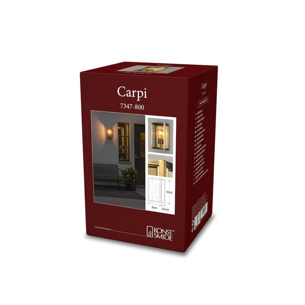 Golden wall lamp Carpi KonstSmide 7318307347807